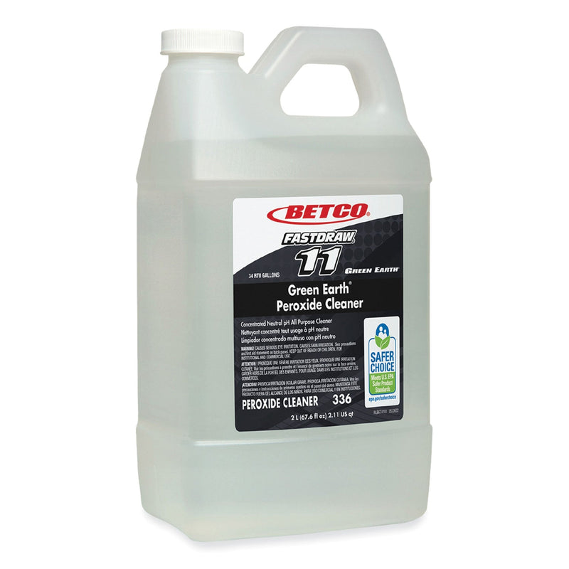 Betco® Green Earth Peroxide Cleaner, Fresh Mint Scent, 2 L Bottle, 4/Carton (BET3364700) Case of 4