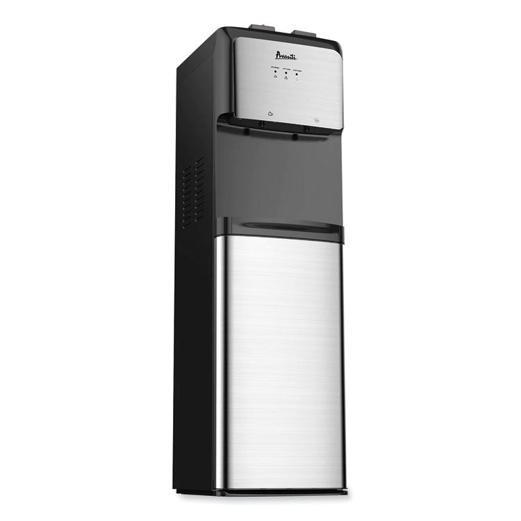 Avanti Bottom Loading Water Dispenser with UV Light, 3 to 5 gal, 41.25 h, Black/Stainless Steel (AVAWDBMC810Q3S) Each