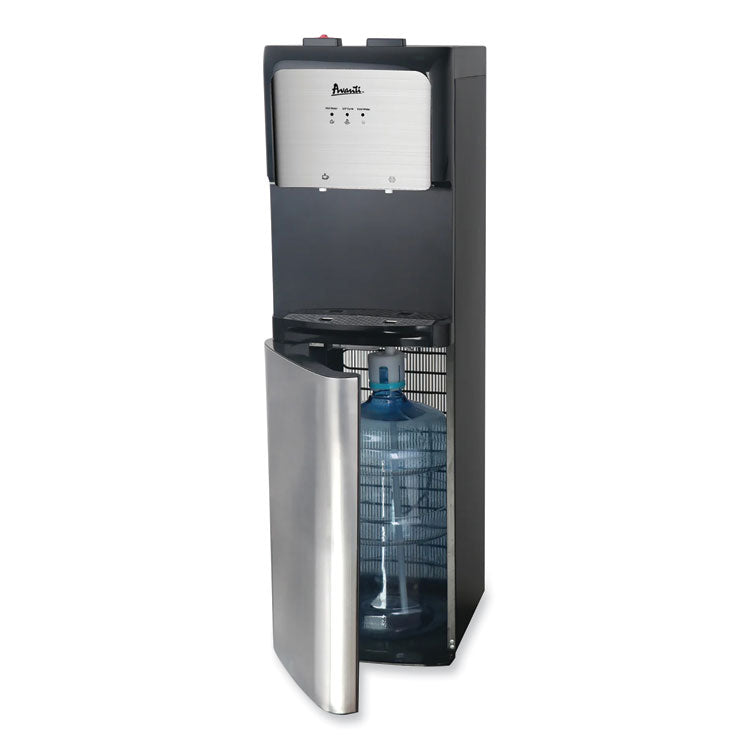 Avanti Bottom Loading Water Dispenser with UV Light, 3 to 5 gal, 41.25 h, Black/Stainless Steel (AVAWDBMC810Q3S) Each