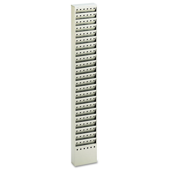 Safco® Steel Magazine Rack, 23 Compartments, 10w x 4d x 65.5h, Gray (SAF4322GR) Each