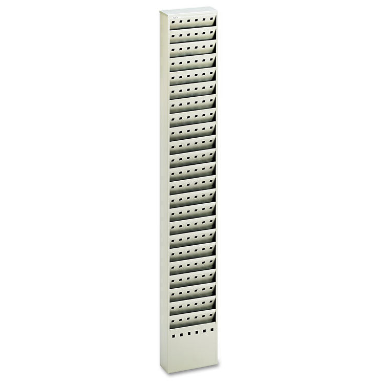 Safco® Steel Magazine Rack, 23 Compartments, 10w x 4d x 65.5h, Gray (SAF4322GR) Each
