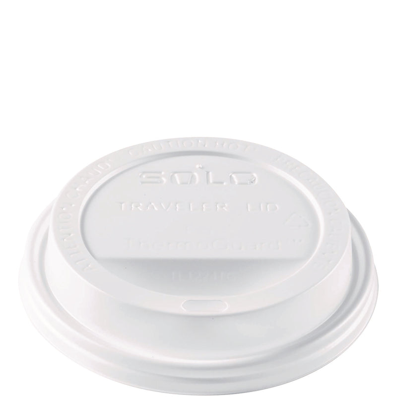 SOLO® Solo Traveler Sip Through Lids for ThermoGuard Hot Cups, Fits 12, 16, 20, 24 oz, White, 1,200/Carton (DCCTL1224TG) Case of 1200