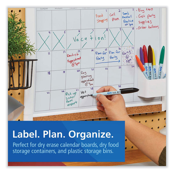 EXPO® Vis-a-Vis Wet Erase Marker, Fine Bullet Tip, Assorted, Dozen (SAN2134347) 1 Dozen