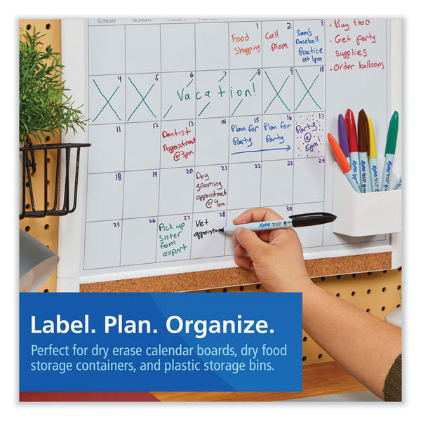 EXPO® Vis-a-Vis Wet Erase Marker, Fine Bullet Tip, Black, 36/Pack (SAN2134342) Box of 36