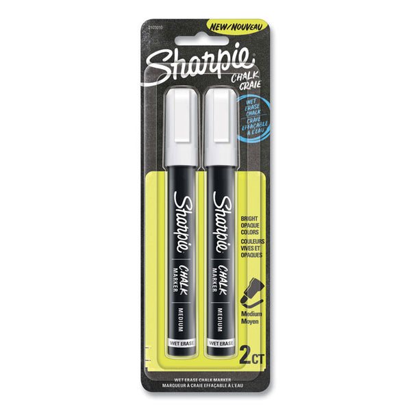 Sharpie® Wet-Erase Chalk Marker, Medium Bullet Tip, White, 2/Pack (SAN2103010)