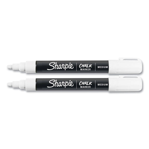 Sharpie® Wet-Erase Chalk Marker, Medium Bullet Tip, White, 2/Pack (SAN2103010)