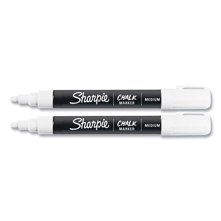 Sharpie® Wet-Erase Chalk Marker, Medium Bullet Tip, White, 2/Pack (SAN2103010) Pack Of 4