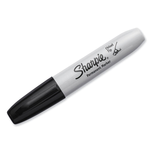 Sharpie® Chisel Tip Permanent Marker, Broad Chisel Tip, Black, 36/Pack (SAN2083007)