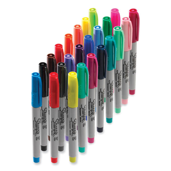 Sharpie® Ultra Fine Tip Permanent Marker, Ultra-Fine Needle Tip, Assorted Classic and Limited Edition Color Burst Colors, 24/Pack (SAN1949558)