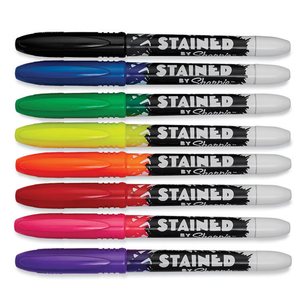 Sharpie® Stained Fabric Markers, Medium Brush Tip, Assorted Colors, 8/Pack (SAN1779005)