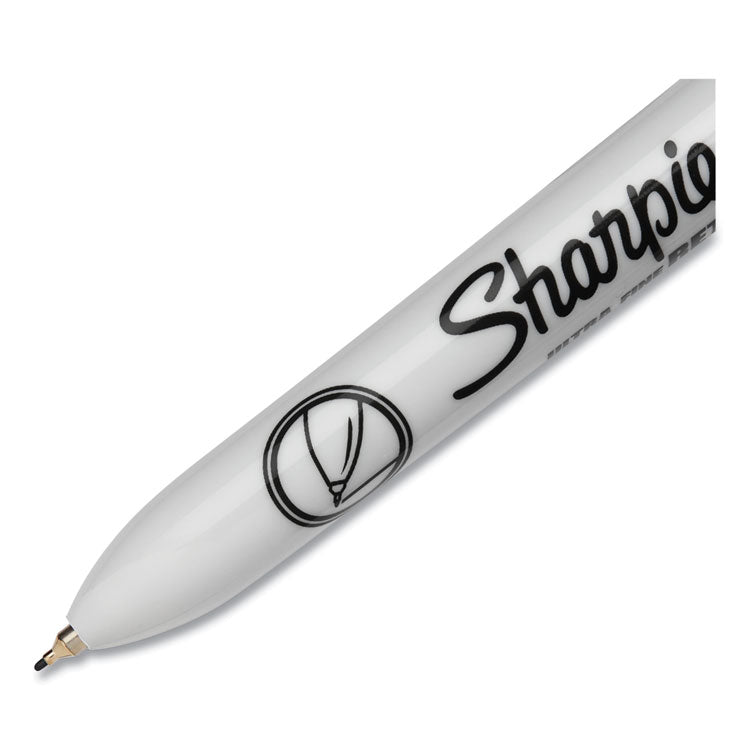 Sharpie® Retractable Permanent Marker, Extra-Fine Needle Tip, Black (SAN1735790) 1 Dozen