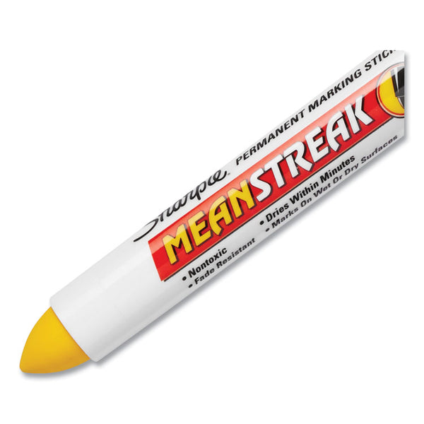 Sharpie® Mean Streak Marking Stick, Broad Bullet Tip, Yellow (SAN85005) Each