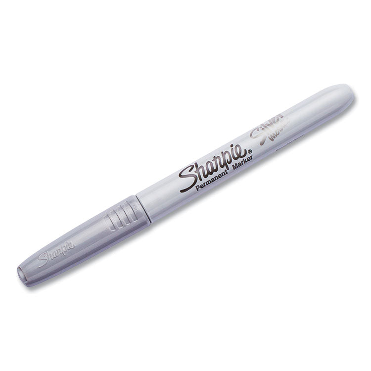 Sharpie® Metallic Fine Point Permanent Markers, Fine Bullet Tip, Metallic Silver, Dozen (SAN39100) 1 Dozen