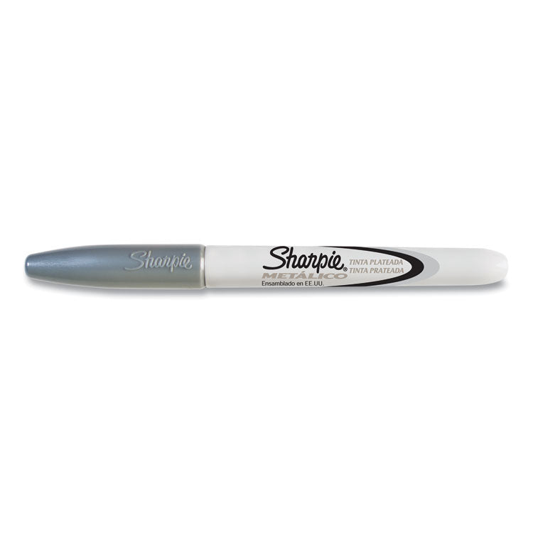 Sharpie® Metallic Fine Point Permanent Markers, Fine Bullet Tip, Metallic Silver, Dozen (SAN39100) 1 Dozen