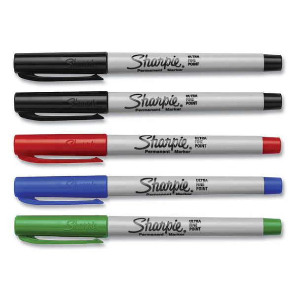 Sharpie® Ultra Fine Tip Permanent Marker, Ultra-Fine Needle Tip, Assorted Colors, 5/Set (SAN37675PP)