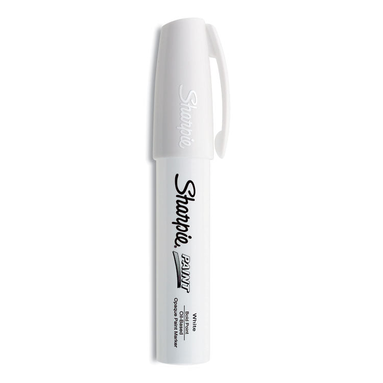 Sharpie® Permanent Paint Marker, Extra-Broad Chisel Tip, White (SAN35568) Each