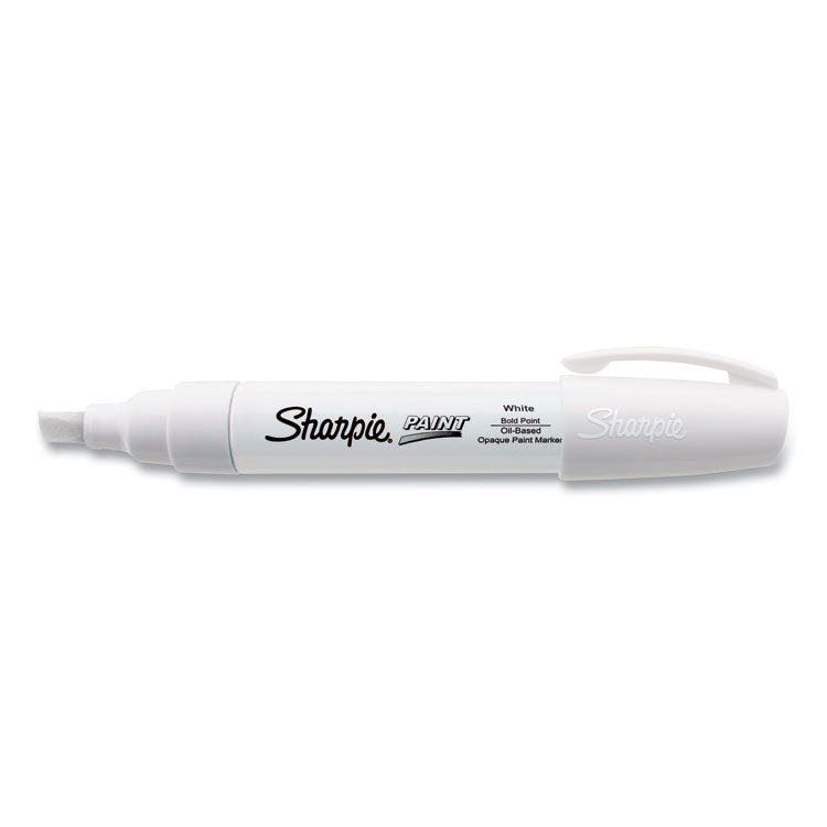 Sharpie® Permanent Paint Marker, Extra-Broad Chisel Tip, White (SAN35568) Each