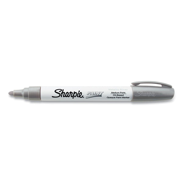 Sharpie® Permanent Paint Marker, Medium Bullet Tip, Silver (SAN35560)