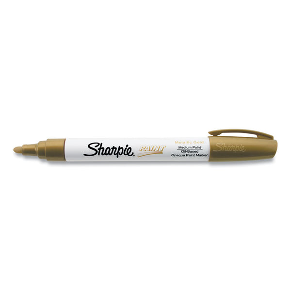 Sharpie® Permanent Paint Marker, Medium Bullet Tip, Gold (SAN35559)