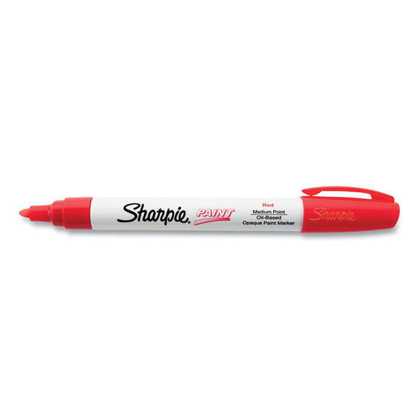 Sharpie® Permanent Paint Marker, Medium Bullet Tip, Red (SAN35550) Each