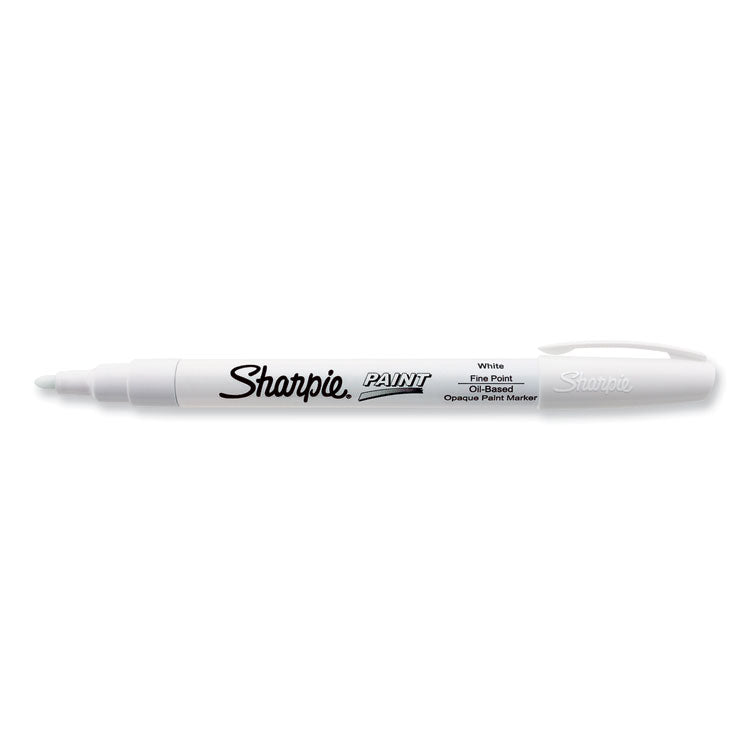 Sharpie® Permanent Paint Marker, Fine Bullet Tip, White (SAN35543) Each