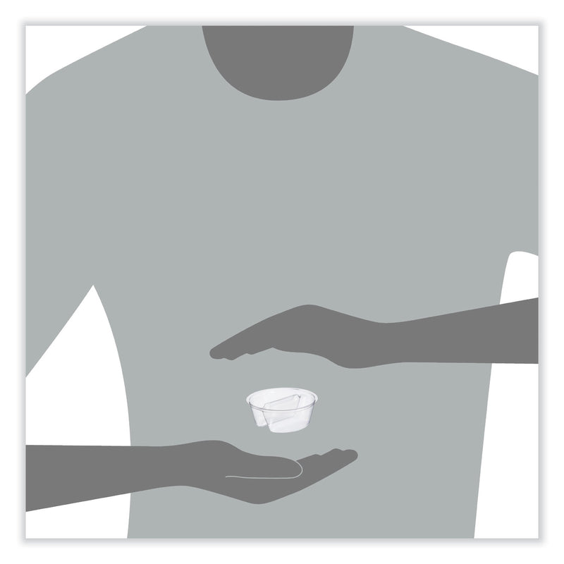 Dart Plastic Cup Insert, 3.5 oz, 3.6" Diameter x 1.3"h, Clear, 1,000/Carton (DCCPF35C2) Case of 1000