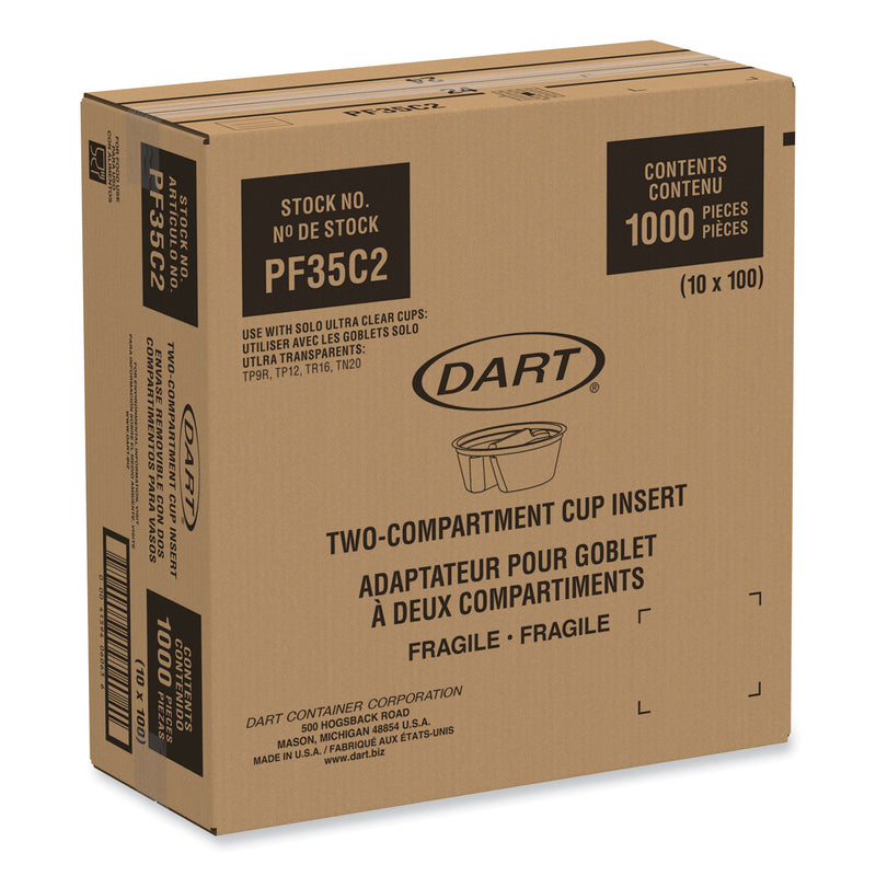 Dart Plastic Cup Insert, 3.5 oz, 3.6" Diameter x 1.3"h, Clear, 1,000/Carton (DCCPF35C2) Case of 1000