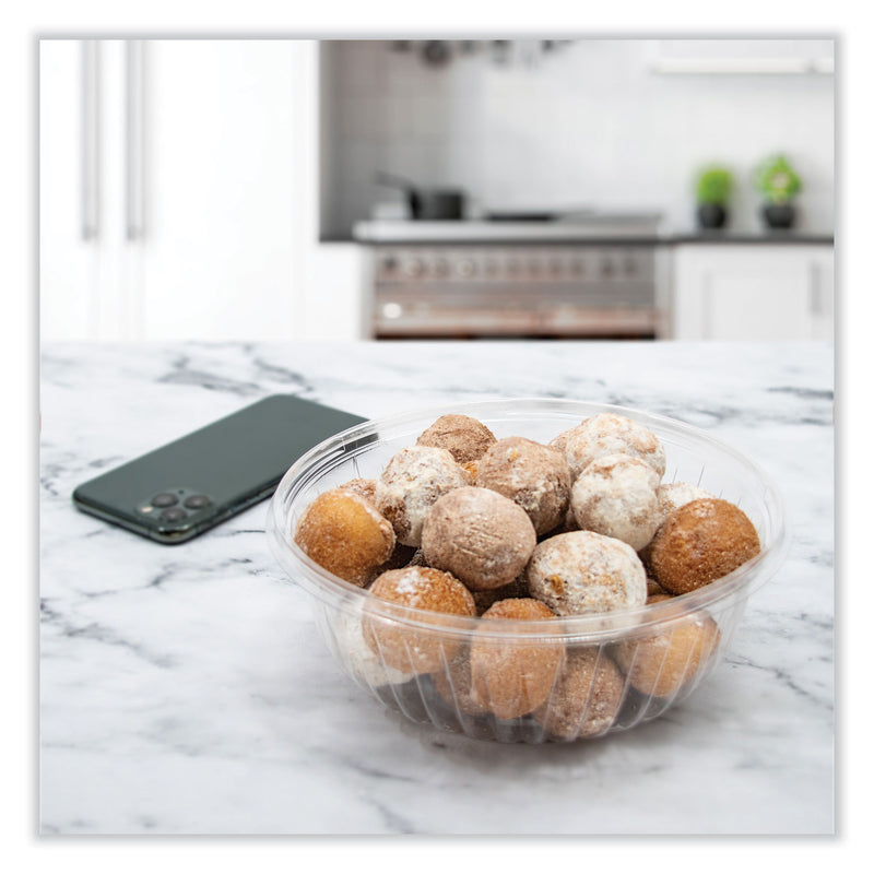 PresentaBowls Clear Bowls, 32 oz, Plastic, 63/Bag, 4 Bags/Carton, 252 Bowls/Carton (DCCPET32B) Case of 252