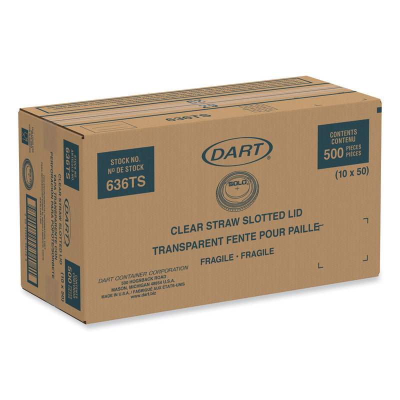 Dart® Plastic Cold Cup Lids, Fits 32 oz Cups, Clear, 500/Carton (DCC636TS) Case of 500