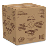 Insulated Foam Hinged Lid Containers, 3 Compartments, 9.01 x 9.4 x 3.1, White, 200/Carton (DCC90HTPF3VR) Case of 200