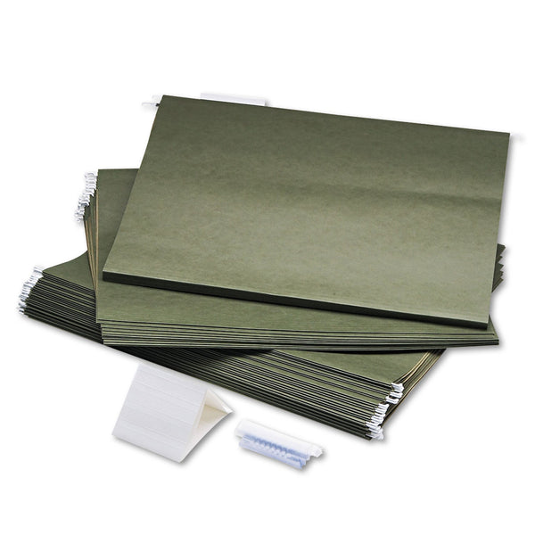 Safco® Hanging File Folders, Large Format, 1/5-Cut Tabs, Standard Green, 25/Box, Ships in 1-3 Business Days (SAF5038)