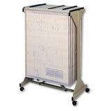Safco® Mobile Plan Center Sheet Rack, 18 Hanging Clamps, 43.75w x 20.5d x 51h, Sand (SAF5060) Each