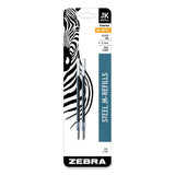 Zebra® Refill for Zebra JK G-301 Gel Rollerball Pens, Medium Conical Tip, Black Ink, 2/Pack (ZEB88112) Pack of 2 Refills