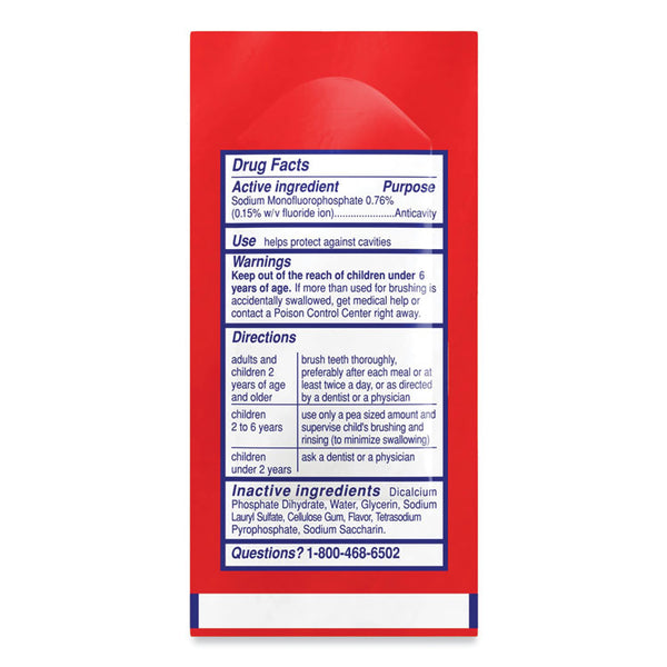 Colgate® Cavity Protection Toothpaste, Regular Flavor, 0.15 oz Sachet, 1,000/Carton (CPC50130)