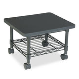 Safco® Underdesk Printer/Fax Stand, Engineered Wood, 2 Shelves, 19" x 16" x 13.5", Black (SAF5206BL) Each