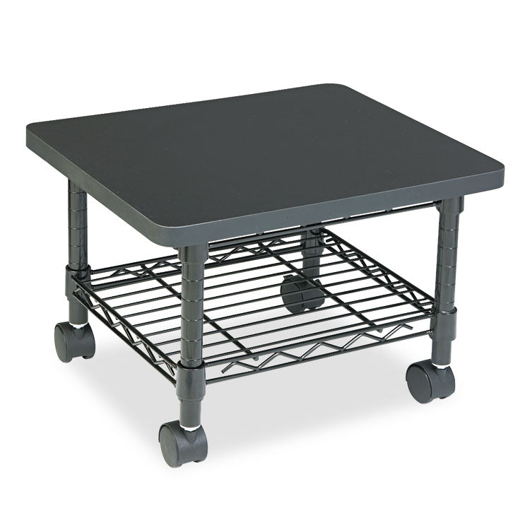 Safco® Underdesk Printer/Fax Stand, Engineered Wood, 2 Shelves, 19" x 16" x 13.5", Black (SAF5206BL) Each