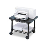 Safco® Underdesk Printer/Fax Stand, Engineered Wood, 2 Shelves, 19" x 16" x 13.5", Black (SAF5206BL) Each