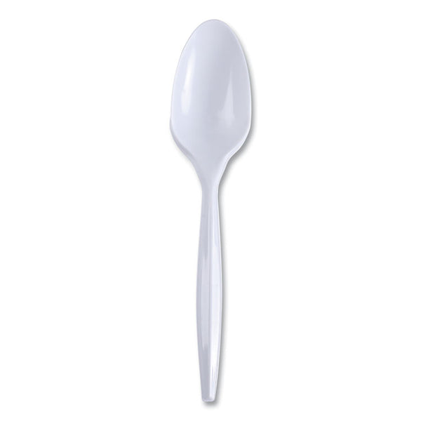 Boardwalk® Mediumweight Wrapped Polypropylene Cutlery, Teaspoon, White, 1,000/Carton (BWKSPOONIW)