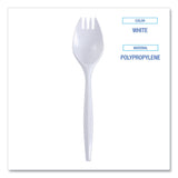 Mediumweight Wrapped Polypropylene Cutlery, Spork, White, 1,000/Carton (BWKSPRKMWPPWIW) Case of 1000