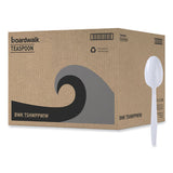 Boardwalk® Heavyweight Wrapped Polypropylene Cutlery, Teaspoon, White, 1,000/Carton (BWKTSHWPPWIW) Case of 1000