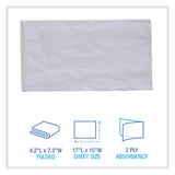 Boardwalk® Dinner Napkin, 2-Ply, 17 x 15, White, 100/Pack, 30 Packs/Carton (BWK8308W) Case of 3000