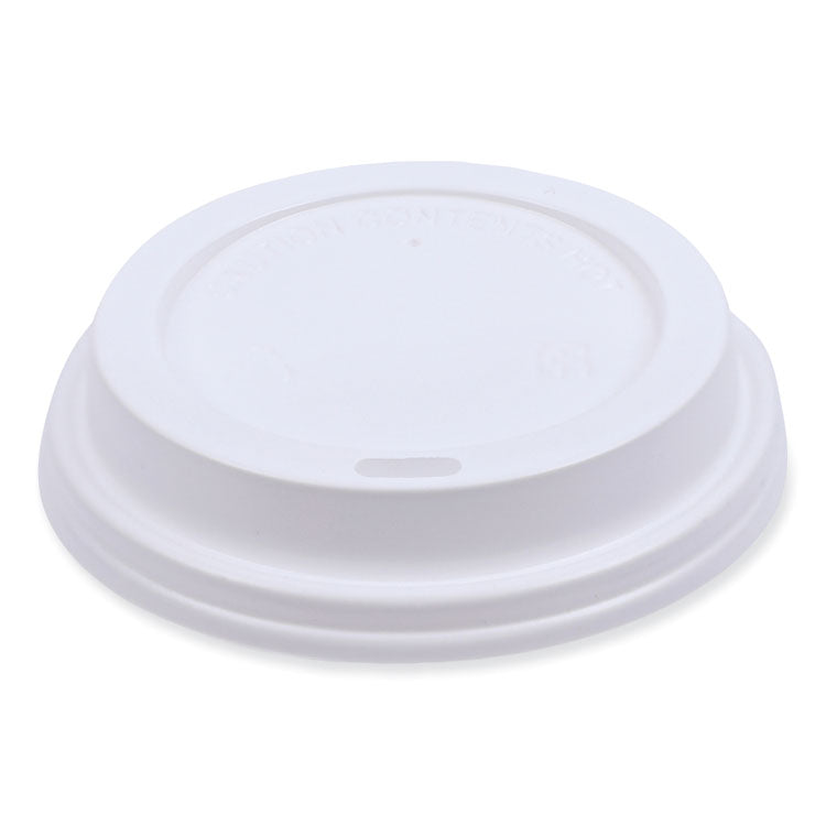 Boardwalk® Deerfield Hot Cup Lids, Fits 10 oz to 20 oz Cups, White, Plastic, 50/Pack, 20 Packs/Carton (BWKDEERHLIDW) Case of 1000