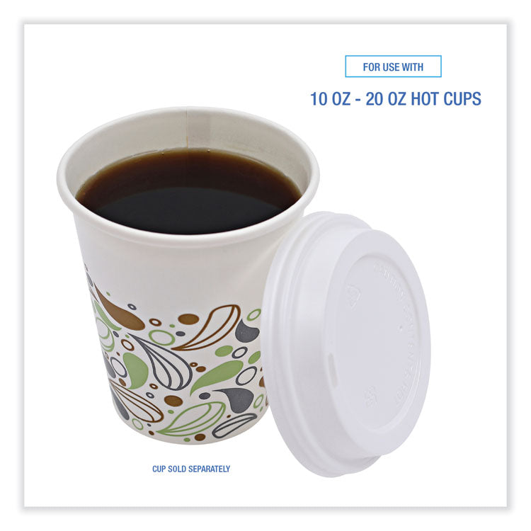 Boardwalk® Deerfield Hot Cup Lids, Fits 10 oz to 20 oz Cups, White, Plastic, 50/Pack, 20 Packs/Carton (BWKDEERHLIDW) Case of 1000