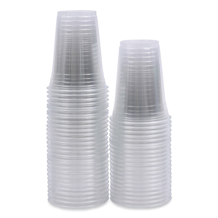 Boardwalk® Clear Plastic Cold Cups, 16 oz, PET, 50 Cups/Sleeve, 20 Sleeves/Carton (BWKPET16)