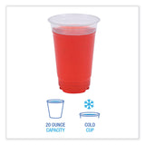 Boardwalk® Clear Plastic Cold Cups, 20 oz, PET, 50 Cups/Sleeve, 20 Sleeves/Carton (BWKPET20) Case of 1000