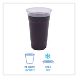 Boardwalk® Clear Plastic Cold Cups, 24 oz, PET, 50 Cups/Sleeve, 12 Sleeves/Carton (BWKPET24)