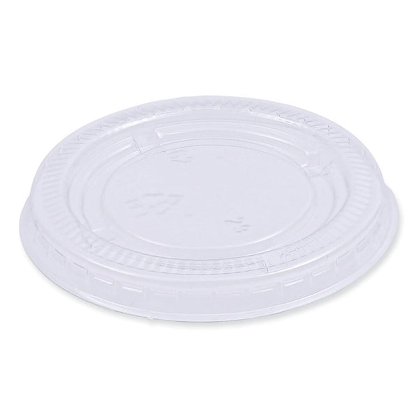 Boardwalk® Souffle/Portion Cup Lids, Fits 1.5 oz and 2 oz Portion Cups, Clear, 2,500/Carton (BWKPRTLID2)