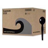 Boardwalk® Heavyweight Polystyrene Cutlery, Soup Spoon, Black, 1000/Carton (BWKSOUPHWPSBLA) Case of 1000