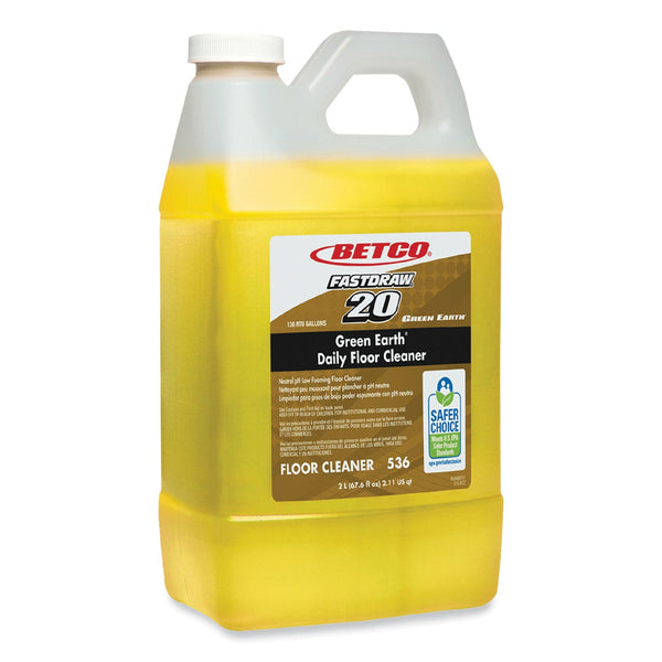 Betco® Green Earth Daily Floor Cleaner, 2 L Bottle, Unscented, 4/Carton (BET5364700) Case of 4