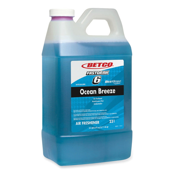 Betco® BestScent Ocean Breeze Deodorizer, Ocean Breeze Scent, 67.6 oz FastDraw Bottle, 4/Carton (BET2314700) Case of 4